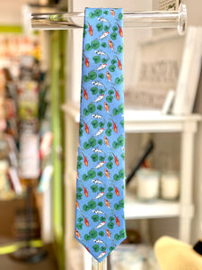 100% Silk Tie "Koi Pond"