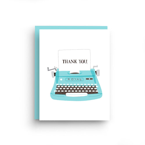 Typewriter Thank You Card