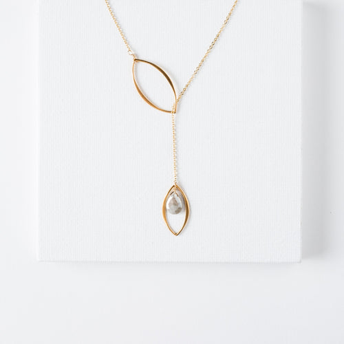 Lariat Gemstone Necklace