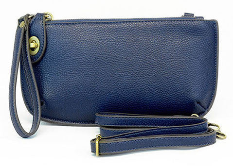 Vegan Wristlet/Crossbody Navy