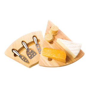 Wedge Cheese Board and Knives
